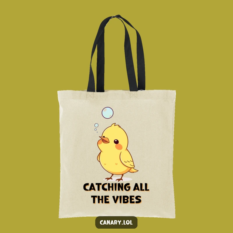Funny Canary Bubble Tote Bag: Carry Your Day with Playful Bird Style