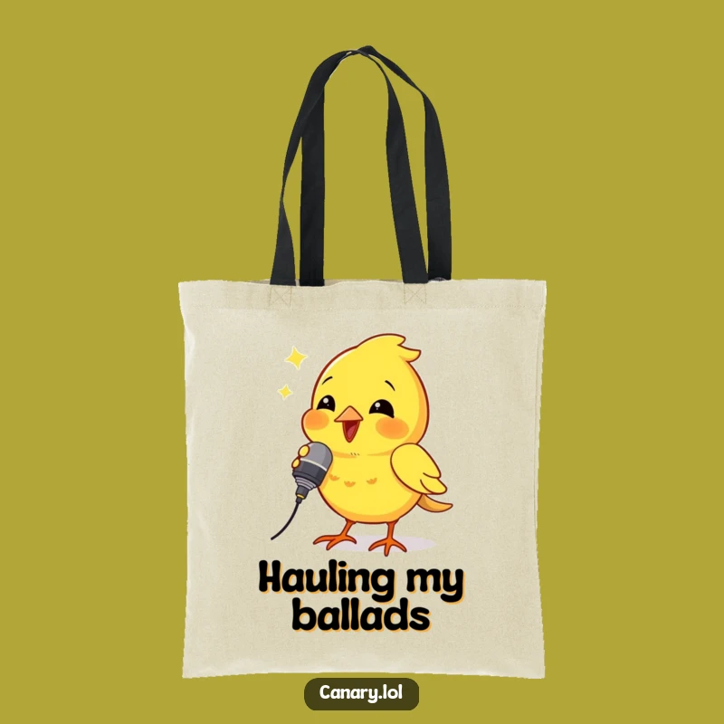Funny Canary Rockstar Tote Bag: Carry Your Tunes with Humorous Style