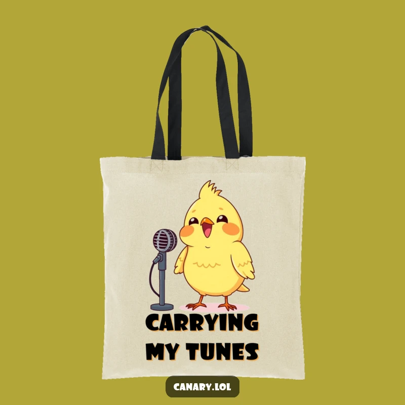 Funny Canary Singing Tote Bag - Carry Your Tunes with Joyful Chirps!