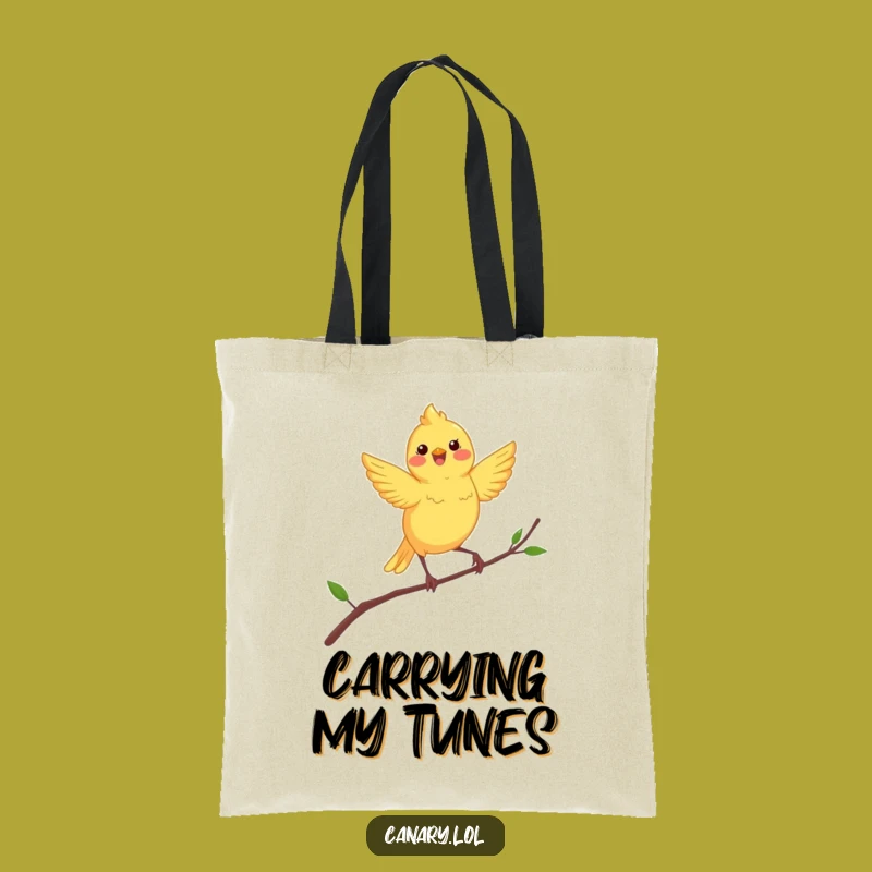 Funny Dancing Canary Tote Bag: Carry Your Essentials with Joy