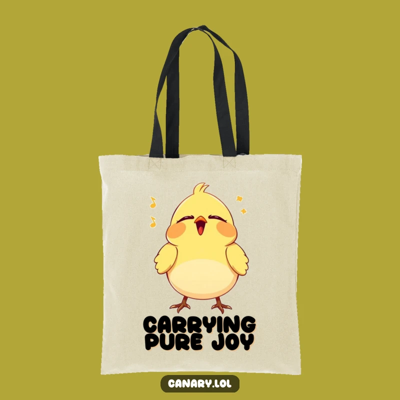 Funny Happy Song Canary Tote Bag - Carry Your Bliss with Style