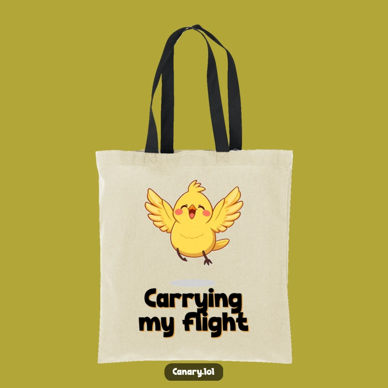 Funny Joyful Leap Canary Bird Tote: Carry Your Adventure Bag