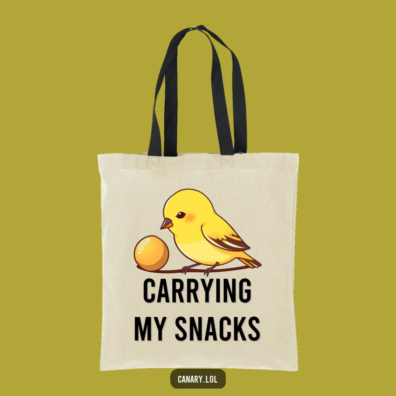 Funny Pecking Canary Bird Tote: Carry Your Focus with Style