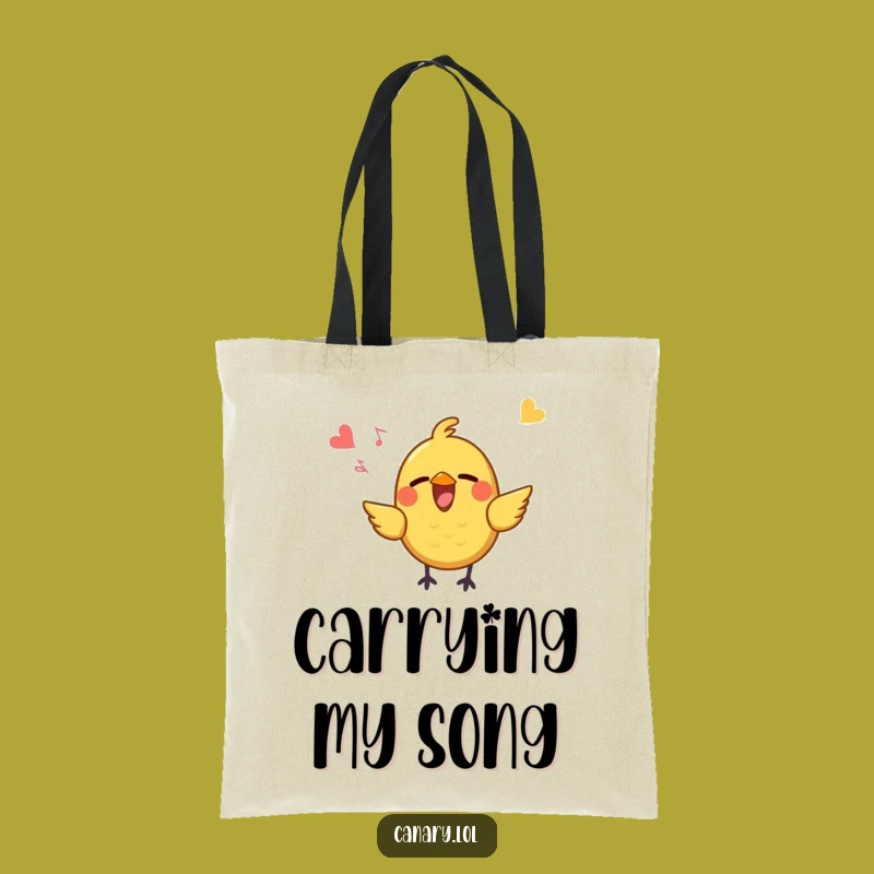 Funny Tote Bag: Songbird's Tune - Your Go-To Funny Gift for Cheerful Souls!