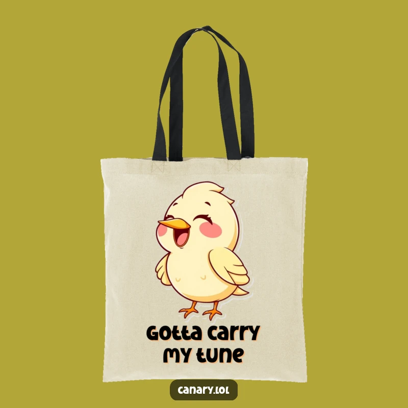 Funny Kawaii Canary Singing Tote Bag: Carry Your Tunes in Style