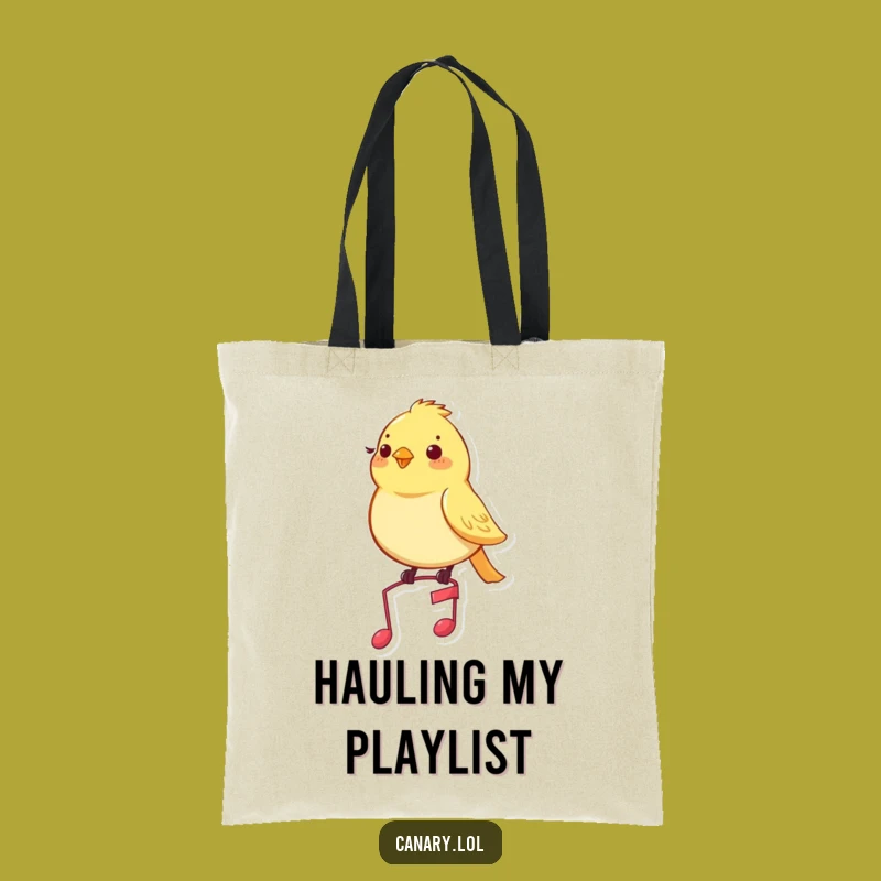 Funny Musical Canary Tote Bag: Carry Your Tunes in Style