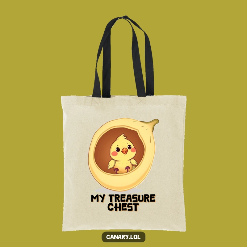 Funny Canary Tote Bag: Seed Pod Peek, Perfect Eco-Friendly & Humorous Nature Gift